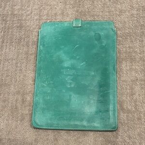 Smythson Teal Tablet Sleeve